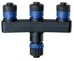 Plug & Shine Verteiler 3 Ausg&auml;nge IP68 Schwarz