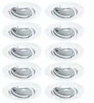 Einbauleuchte Base Basisset schwenkbar rund 90mm 20&deg; GU10 max. 10W 230V dimmbar