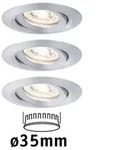 LED Einbauleuchte Nova Mini Coin Basisset schwenkbar rund 66mm 15&deg; Coin 3x4W 3x310lm