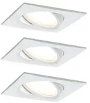 LED Einbauleuchte Nova Plus Coin Basisset schwenkbar eckig 84x84mm 50&deg; Coin 3x6W