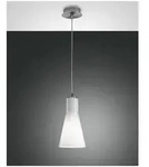 Fabas Luce Diana Pendelleuchte E27 1X60W Metall und geblasenes Glas Verchromt