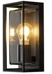 Brindisi Wandl. E27 schwarz mit klarem Glas