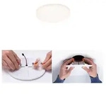 VariFit LED Einbaupanel Veluna IP44 rund 75mm 3000K Satin