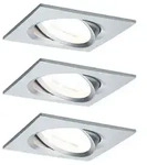 LED Einbauleuchte 3-Step-Dim Nova Basisset schwenkbar eckig 84x84mm 50&deg; GU10 3x6,5W