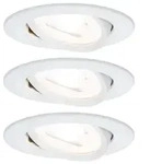 LED Einbauleuchte 3-Step-Dim Nova Basisset schwenkbar rund 84mm 50&deg; GU10 3x6,5W