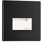 LED Wandeinbauleuchte Edge Quadro eckig 80x5mm 1,2W 50lm 230V 2700K Schwarz matt