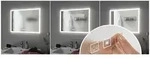 HomeSpa LED Leuchtspiegel Mirra IP44 White Switch 1600lm 230V 22W dimmbar Chrom Wei&szlig;