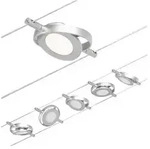 CorDuo LED Seilsystem RoundMac Basisset 5x200lm 5x4,5W 3000K 230/12V Chrom matt Chrom