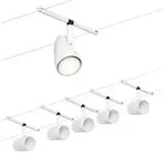 CorDuo Seilsystem Cup Basisset GU5,3 max. 5x10W 230/12V Wei&szlig; matt Chrom