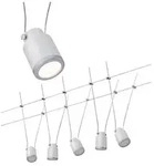 LED Seilsystem TunLED Basisset 5x150lm 5x4W 2700K 230/12V Wei&szlig; Chrom matt