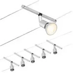 CorDuo Seilsystem Salt Basisset GU5,3 max. 5x10W 230/12V Chrom matt