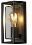 Brindisi Wandl. Sensor E27 schwarz mit klarem Glas