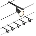 CorDuo Seilsystem Salt Basisset GU5,3 max. 5x10W 230/12V Schwarz matt Chrom