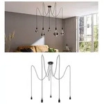 Neordic Pendelleuchte Ketil E27 max. 5x60W Schwarz dimmbar Silikon Metall