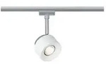 URail LED Schienenspot Pane Einzelspot 400lm 7,4W 2700K dimmbar 230V Wei&szlig; Chrom matt