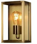 Carpi Wandl. mittel E27 Messing mit klarem Glas