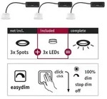 LED Modul Einbauleuchte Easy Dim Choose Coin 3er-Set rund 51mm Coin 3x6,5W 3x630lm
