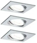 LED Einbauleuchte Nova Basisset schwenkbar eckig 84x84mm 50&deg; GU10 3x6,5W 3x460lm
