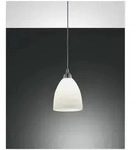 Fabas Luce Provenza Pendelleuchte E27 1X60W Metall und zentrifugiertes Glas Weiss