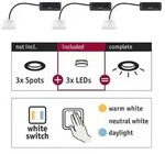 LED Modul Einbauleuchte Choose Coin 3er-Set White Switch rund 51mm Coin 3x6,5W