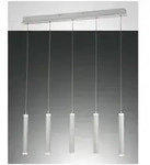 Fabas Luce Prado Pendelleuchte LED 5x 66W Metall- und Methacrylat Weiss
