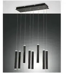 Fabas Luce Prado Pendelleuchte LED 8x 65W Metall- und Methacrylat Schwarz