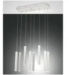 Fabas Luce Prado Pendelleuchte LED 8x 65W Metall- und Methacrylat Weiss...