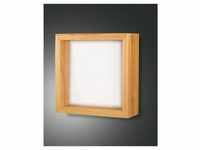 Fabas Luce Window Wandleuchte LED 1x29W Metall und Holz mit Glas Eichenholz