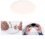 VariFit LED Einbaupanel Veluna Edge IP44 rund 160mm 1100lm 3000K Wei&szlig; dimmbar