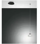 Fabas Luce Arabella Pendelleuchte LED 1x8W Metall und geblasenes Glas Weiss