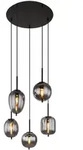 Blacky H&auml;ngeleuchte Metall Schwarz Matt, 5X E14