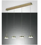 Fabas Luce Dunk Pendelleuchte LED 4x8W Metall- und Methacrylat Messing satiniert