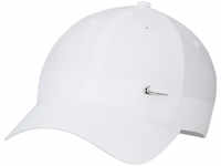 Nike Dri-Fit Club Metall Swoosh Cap, weiß, S/M Unisex FB5372-100
