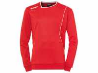 Kempa Curve Kinder-Trainingssweatshirt rot/weiß, 116 Unisex 2005088-02