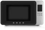 Smeg MOC01BLMEU - Mikrowelle mit Grillfunktion, Collezione, Schwarz