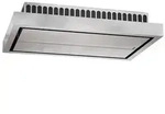 Baumann Aura 90 WGL - Umluft-Deckenhaube, 90 cm breit, Edelstahl/Glas