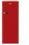 Amica KSR 364 150 R - K&uuml;hlschrank im Retro Design mit Gefrierfach, 144 cm H&ouml;he, rot