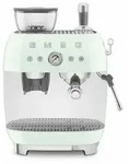 Smeg EGF03PGEU - Espressomaschine mit Mahlwerk im 50's Style, Pastellgr&uuml;n