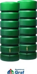 Otto Graf 326035, Otto Graf GARANTIA CLASSICO Regentonnen-Set 1300 Liter dunkelgr&uuml;n,