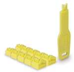 Lindy 47900 RJ45 Port Schloss 10er SET, gelb