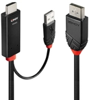 Lindy 41498 Aktives HDMI / DisplayPort Adapterkabel, 1m