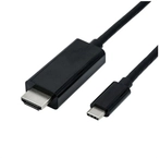 Roline Video-Adapterkabel, 2m, 4K60Hz, USB C male / HDMI male