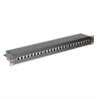 Roline 26110361 Patchpanel, 19'', 2HE, 24-Port, SCHWARZ