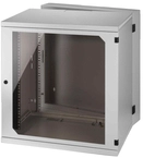 Monacor RACK-12WP Wandgeh&auml;use, grau, 12HE, T:490mm