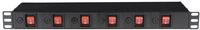 Showgear 19'' 1U Socketstrip Schuko Stromverteiler