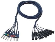 DAP Audio Multicore Studio, 03m, 8x XLR male / 8x Klinke mono