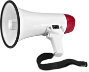 Monacor TM-10 Megaphone, 10W, Sirene, f&uuml;r 8x 1.5V Batterie