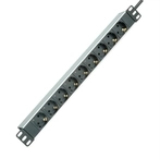 Roline 19'' Schukoleiste, schwarz, 9-fach, 2m