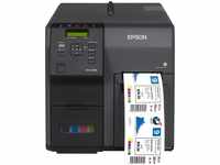Epson C31CD84312, Epson ColorWorks C7500G, Cutter, Disp., USB, Ethernet, schwarz