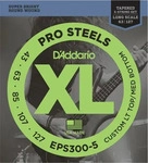 Saitensatz D'Addario EPS300-5 Pro Steels Long Scale/Custom Light To...